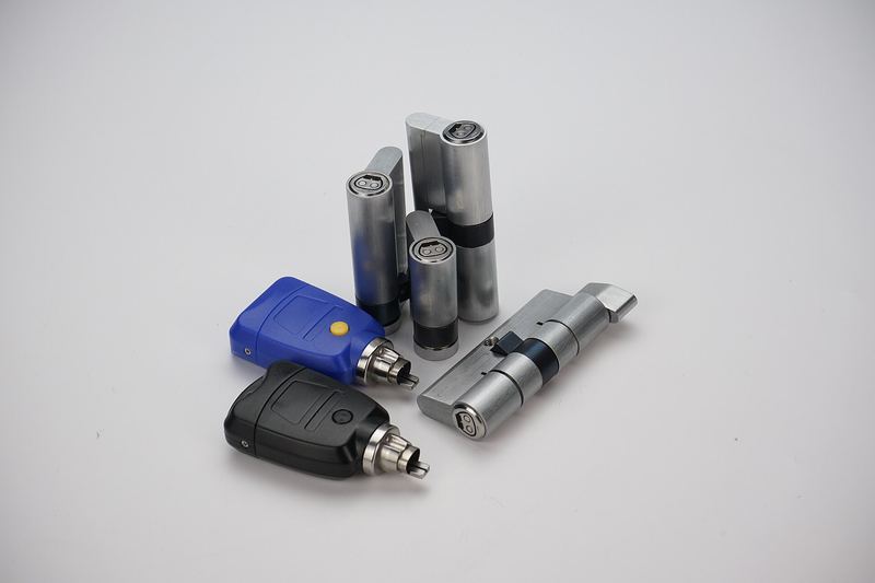 Electronic lock cylinders with key tags